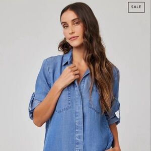 Bella Dahl Chambray Shirt moonlight haze wash